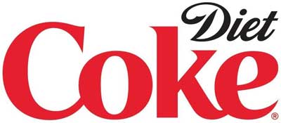 Logo of diet coke, a low-calorie soft drink brand.